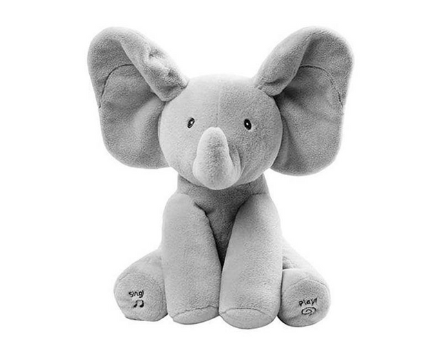 Peek A Boo Elephant Baby Toy - Grey