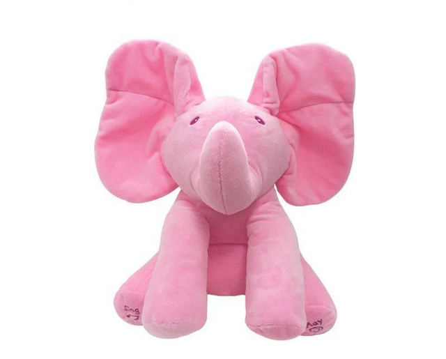 Peek A Boo Elephant Baby Toy - Pink