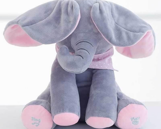 Peek A Boo Elephant Baby Toy - Pink